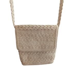 Vintage Cappelli 100% Straw Crossbody Bag Purse